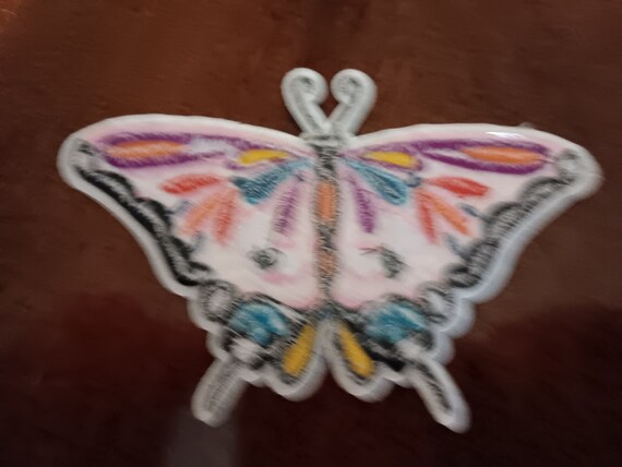 Vintage Butterfly Iron On Patch - image 3
