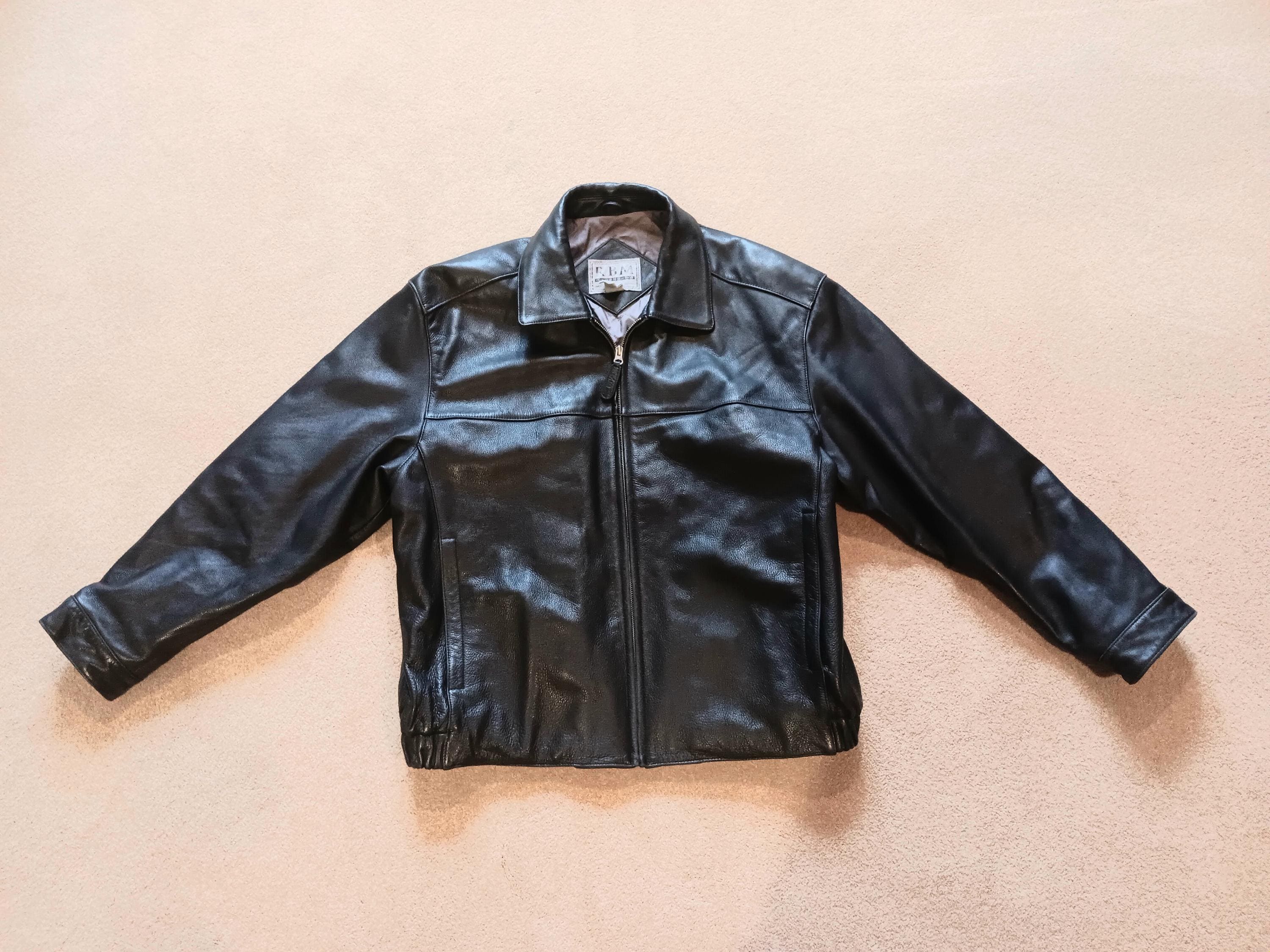 London Fog Leather Bomber Jacket - Etsy
