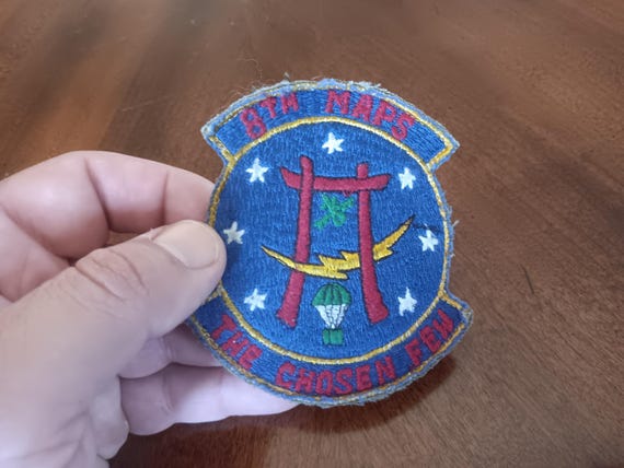 Vintage 8th Maps Velcro Patch The Chosen Few - Gem