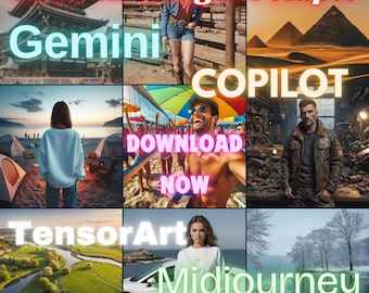 9,999+ AI Prompts for Characters, Models, Animals, Scenes and Architecture (Full Reuse Rights)