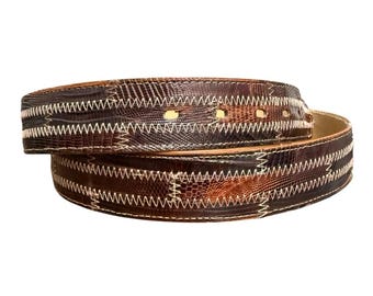 Nocona Genuine Lizard belt size 23 Nos Vintage NOCONA Men main image 3