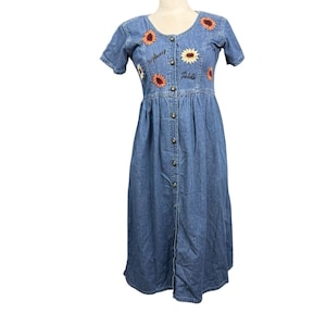 90s Denim Maxi Dress - Etsy 90s Denim Maxi Dress - Etsy