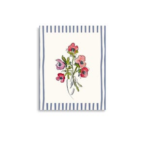 Floral Watercolor Poster – Pink Flower Wall Art – Print for Home