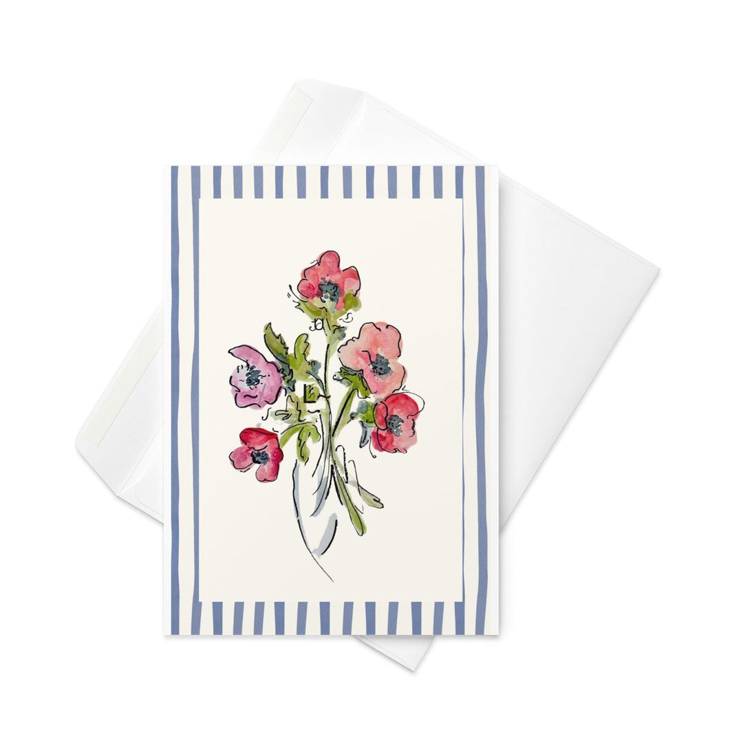 Handmade Floral Watercolor Greeting Card – Blank Inside - Etsy