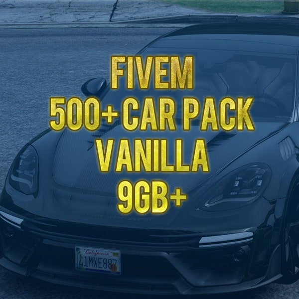 Fivem 500+ Vanilla Car Pack | Markenlos | Fivem Bereit | Hohe Qualität |