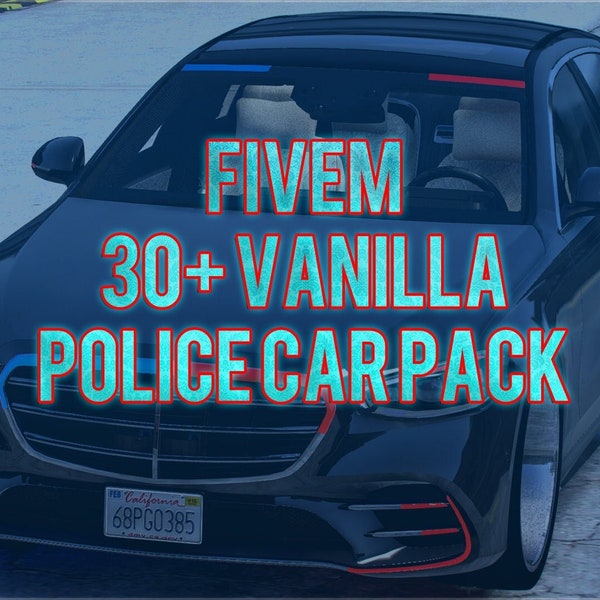 Fivem 30+ Vanilla Polizeiauto Pack | Markenlos | Fivem Bereit | Hohe Qualität |