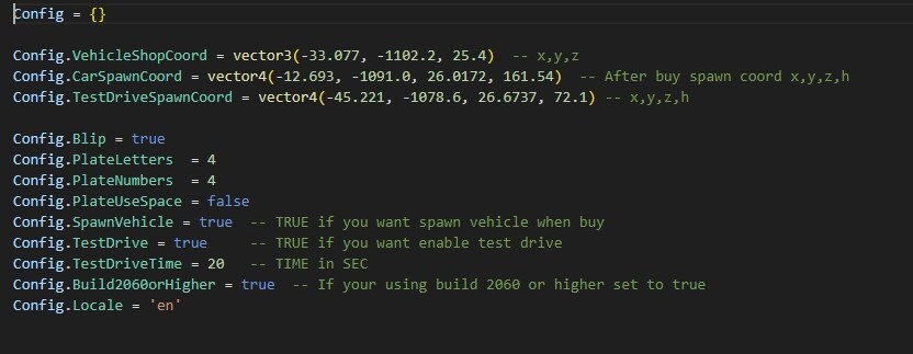 Fivem Vehicle Shop Script ESX Optimized Stock System - Etsy