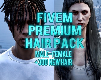 Pack cheveux premium Fivem | Homme-Femme | Module complémentaire | Prêt pour Fivem | Optimisé | Haute qualité |