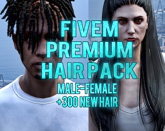 Pack cheveux premium Fivem | Homme-Femme | Module complémentaire | Prêt pour Fivem | Optimisé | Haute qualité |