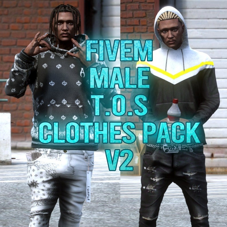 Fivem TOS Male Clothes Pack V2 Fivem Ready Optimized High Quality - Etsy