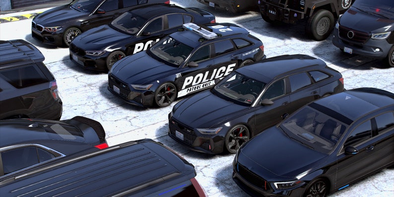 Fivem 30 Vanilla Police Car Pack Unbranded Fivem Ready High Quality image 8