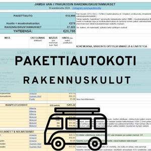 Pakettiauton rakennuskustannukset