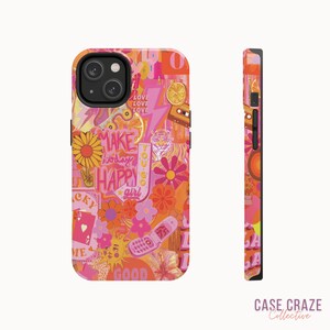 Y2K Cool Retro Collage Phone Case, Coquette Preppy Aesthetic Scrapbook Trendy Cover for iPhone 15, 14, 13, 12, 11, and More