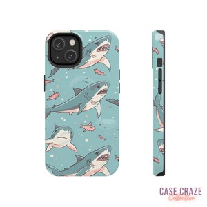 Cute Shark Attack iPhone Case - Fierce Ocean Predator Shark Design for iPhone 15, 14, 13, 12, 11, and More
