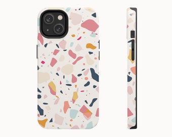 Pastel Confetti Phone Case - Speckled Terrazzo Design Cover for iPhone 15, 14, 13, 12, 11, and More