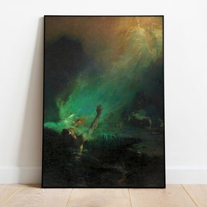 Sirens by John Longstaff, Mythological Printable Art Instant Download, Ocean Nymphs Digital Poster, Sea Creatures Digital Illustration