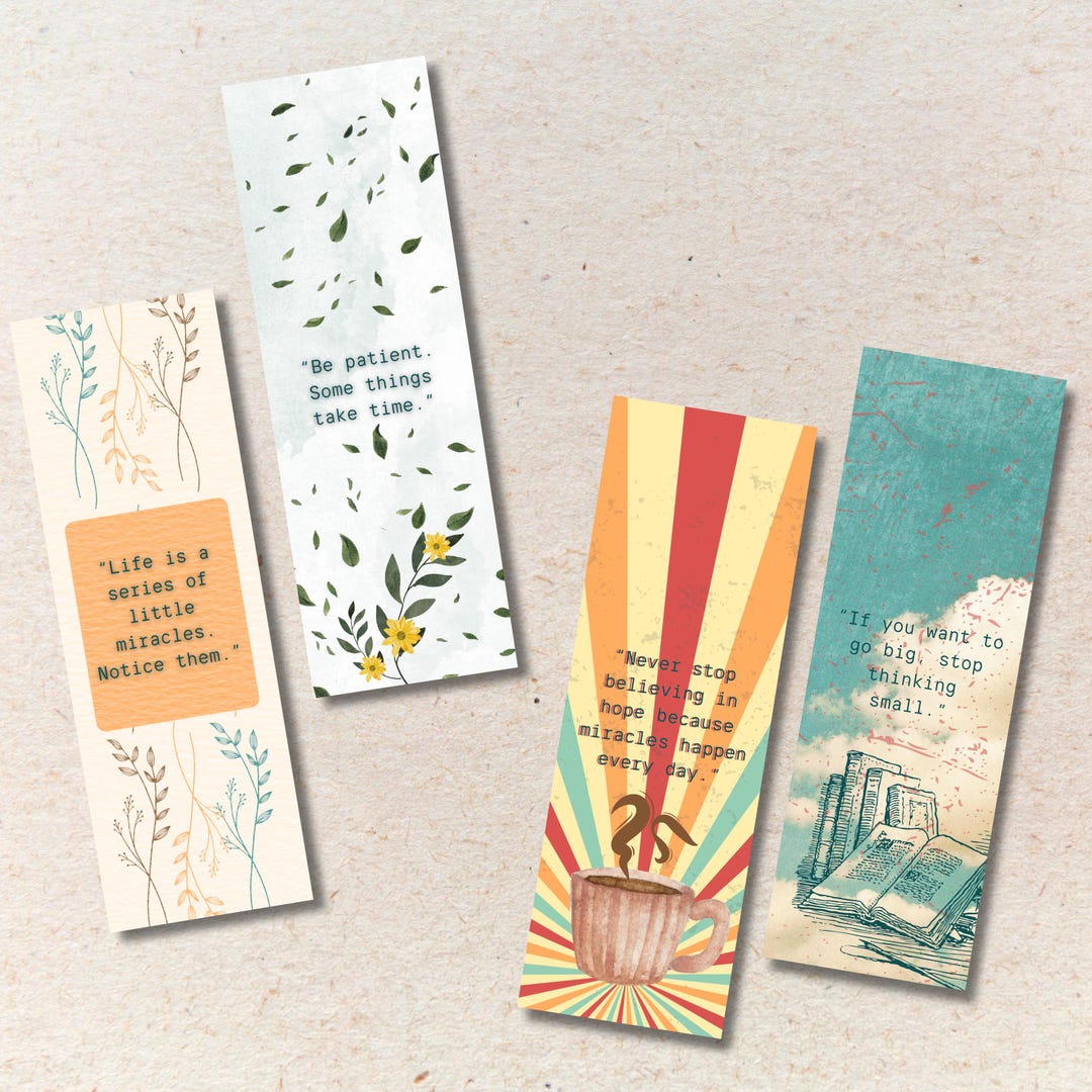 Motivational Bookmark Quotes Sublimation Bookmark Designs Print
