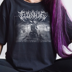 Shadow of the Erdtree-T-shirt, Elden Ring FromSoftware, uniseks gameshirt in metaalstijl