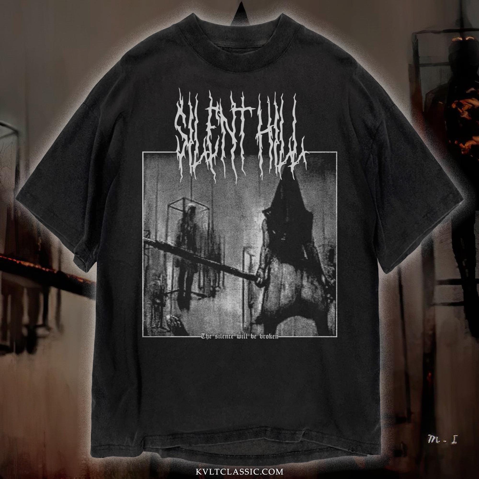 Silent Hill 2 T-shirt, Unisex Pyramid Head Konami Metal