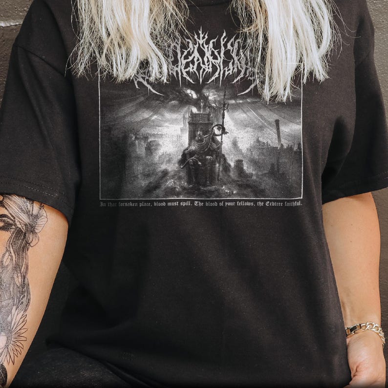 Shadow of the Erdtree T-Shirt, Elden Ring FromSoftware Unisex Metal Style Game Shirt image 3