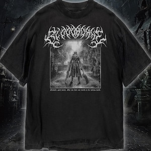 T-shirt Bloodborne, style métallique unisexe du logiciel Hidetaka Miyazaki Game Shirt