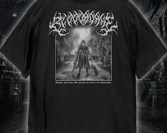 Bloodborne T-Shirt, Unisex Metal Style From Software Hidetaka Miyazaki Game Shirt