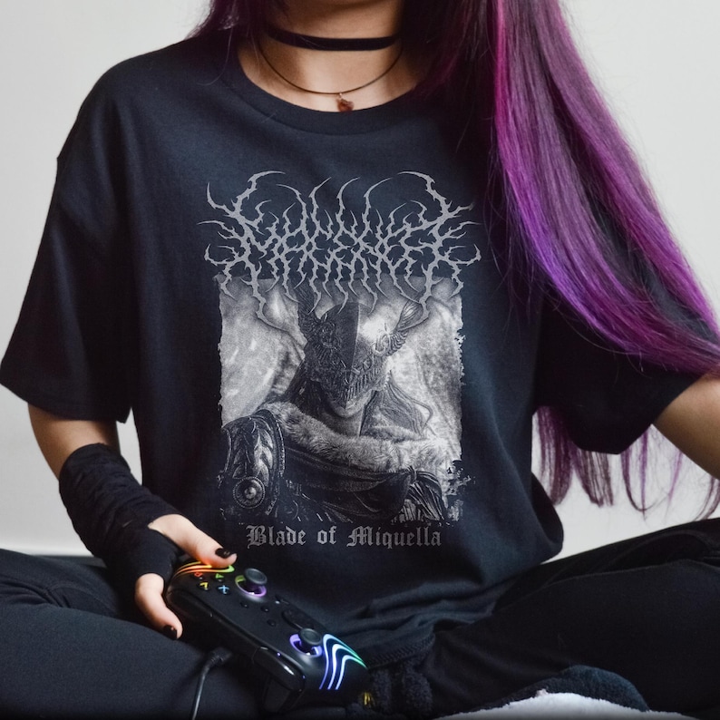 Elden Ring Malenia T-Shirt, Metal Band Style FromSoftware Unisex Game Shirt image 2