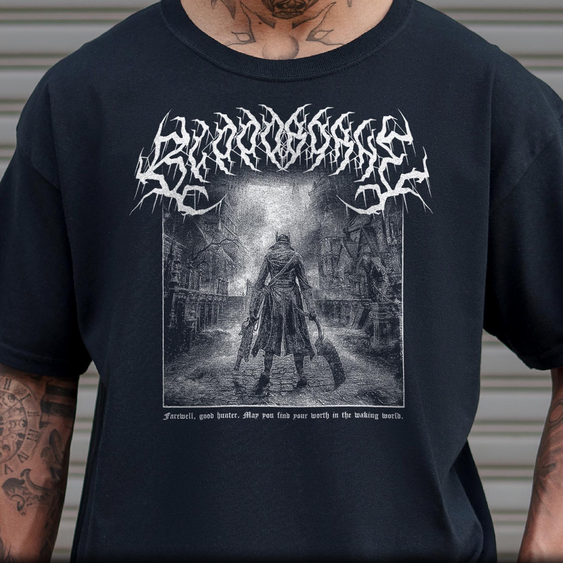 Bloodborne Tシャツ、ユニセックスメタルスタイルフロムソフトウェア