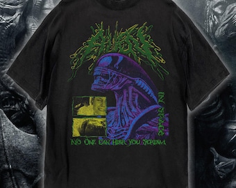 Alien Metal T-Shirt, Unisex Xenomorph Film Merch