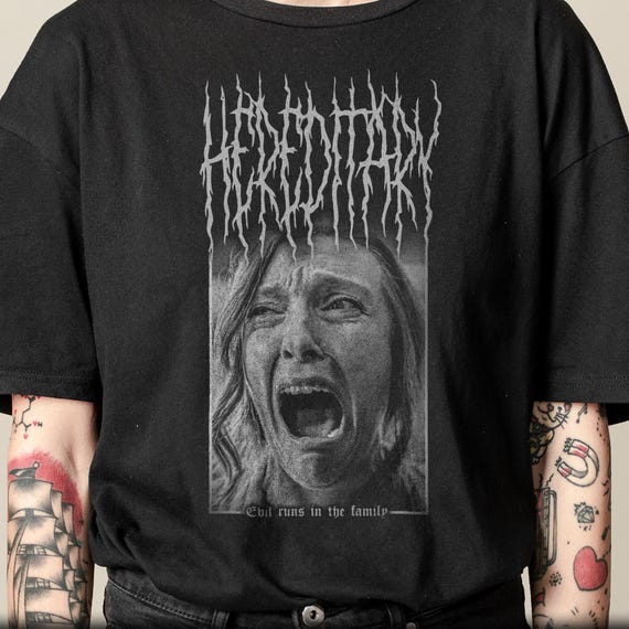 ヘレディタリー Tシャツ、ユニセックス A24 2018 ブラックメタルホラー 