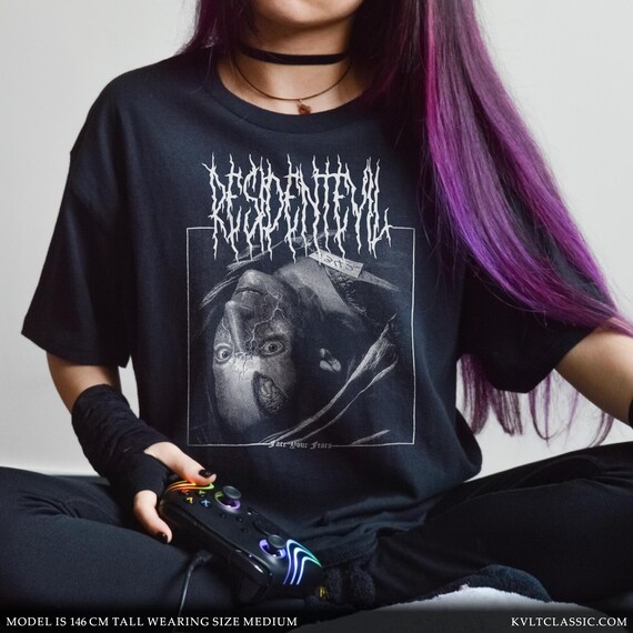 Resident Evil T-shirt, Unisex Capcom Metal Horror Video Game Resident Evil T-shirt, Unisex Capcom Metal Horror Video Game