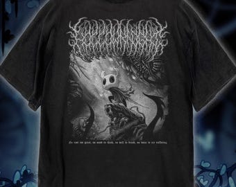 Hollow Knight Metal T-Shirt, Unisex Metroidvania Video Game Metalhead Fan Gift, Vintage Gamer Streetwear Apparel