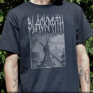 Black Myth Wukong T-Shirt, Unisex Black Metal Style Game Science Shirt image 3
