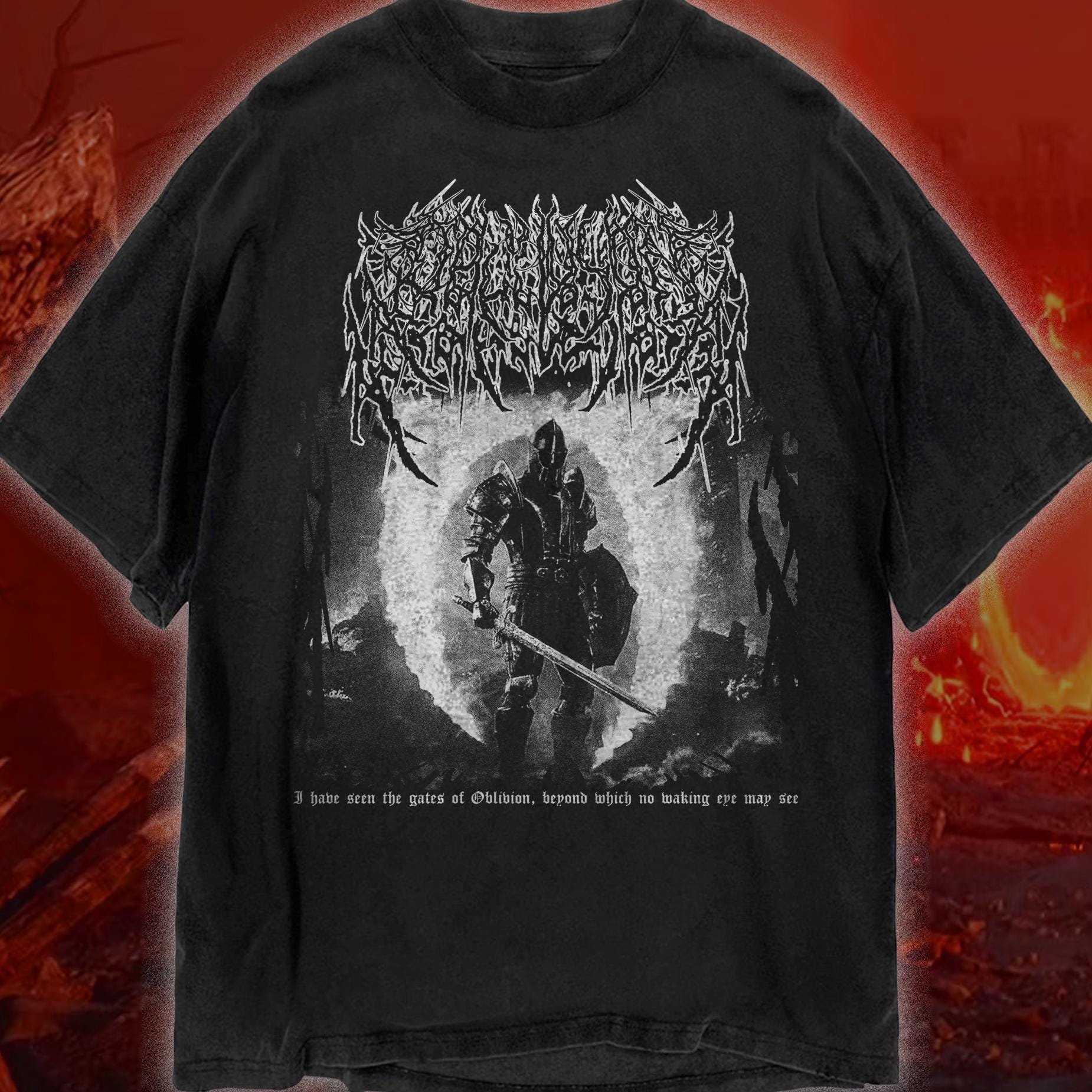 Oblivion Death Metal T-shirt, Elder Scrolls Gamer Gift - Etsy