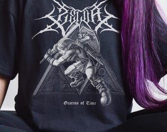Zelda T-Shirt, Metal Link Ocarina of Time Unisex Game Shirt
