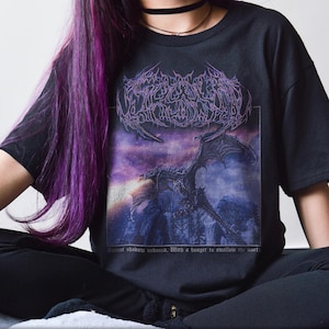 Skyrim Alduin T-Shirt, Unisex Elder Scrolls Video Game Metal Fan Gift, Vintage Gamer Streetwear Apparel