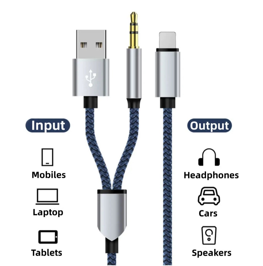 LcueGuk Aux Cord for iPhone 14/13/X/XS/11/11 Pro/11 Pro Max/8