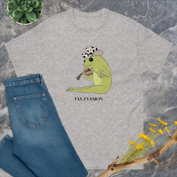 Kikker shirt, belastingontduiking shirt, donkere humor shirt, grappige meme shirt, meme shirt, ironisch shirt, Weirdcore kleding