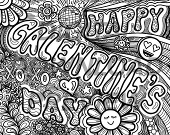 Galentine’s Adult Coloring Page