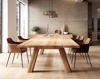 Table à manger en bois, table à manger, table à manger en bois massif - Table personnalisée faite à la main, table moderne, table, table en bois, Holz Tisch, Esstisch, Tisch