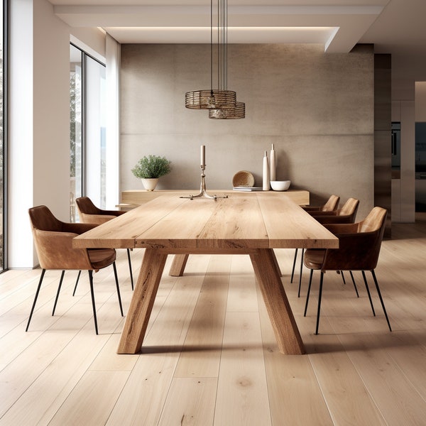 Table à manger en bois, table à manger, table à manger en bois massif - Table personnalisée faite à la main, table moderne, table, table en bois, Holz Tisch, Esstisch, Tisch