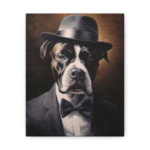 Portrait d&#39;animal de compagnie personnalisé gangster