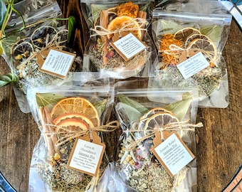 Potes de hierbas para infusión: Sanación energética, fragancia para el hogar