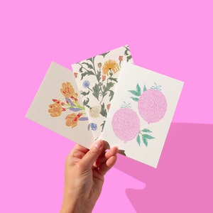 Pacote de 6 cartões Wild Pinks (2 de cada cartão)