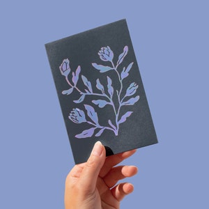 Lot de 6 cartes de fille lavande
