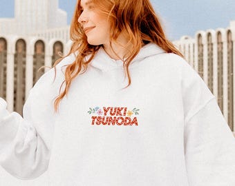 F1 Graphic Hoodie, Yuki Tsunoda, Unisex Sweatshirt, Cozy Hooded Jumper, Pretty F1 Pullover, Racing Fan Merch, Colorful Floral Design