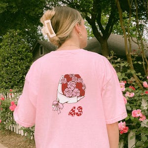 Comfort Color, Franco Colapinto, F1 Racing Tee, Formula 1 Merch, Motorsport Fan Top, Race Car Driver Clothing, Rose Bouquet Design