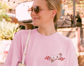 Comfort Color, Gabriel Bortoleto, F1 Racing Tee, Formula 1 Merch, Motorsport Fan Top, Race Car Driver Clothing, Rose Bouquet Design