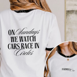 On Sundays We Watch Cars Race in Circles, Ringer Tee, Design Tre