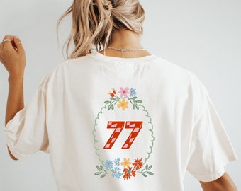 Comfortkleur, Valtteri Bottas, kleurrijke bloemen, Formule 1-grafisch T-shirt, Pretty F1 Aesthetic Racing-shirt